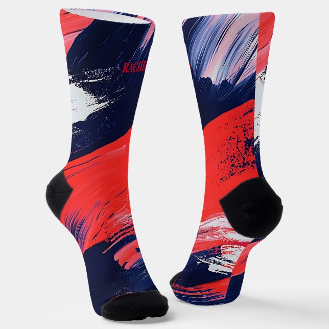 Chaussette 4 juillet Chaussettes rouges et bleues (Angulaire)