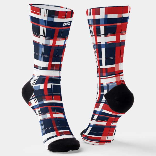 Chaussette 4 juillet Chaussettes rouges et bleues (Angulaire)