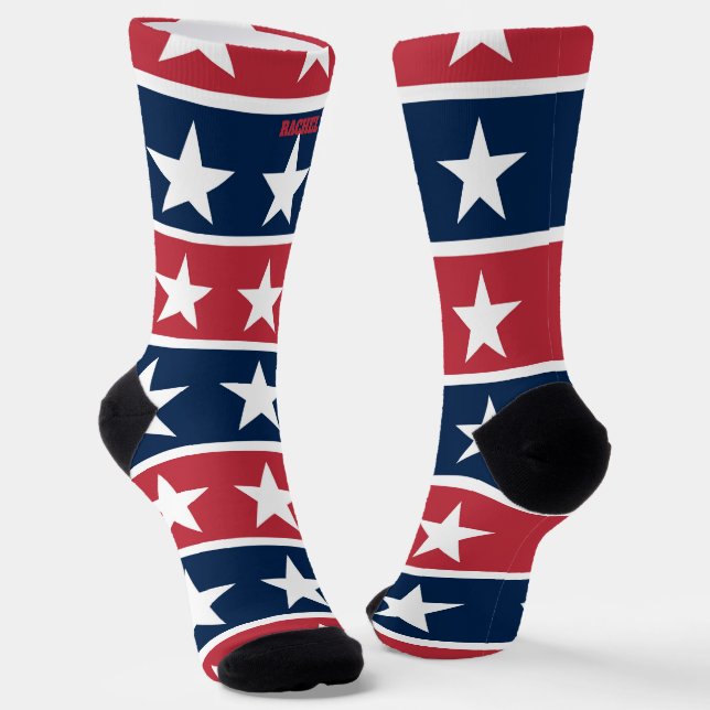Chaussette 4 juillet Chaussettes rouges et bleues (Angulaire)