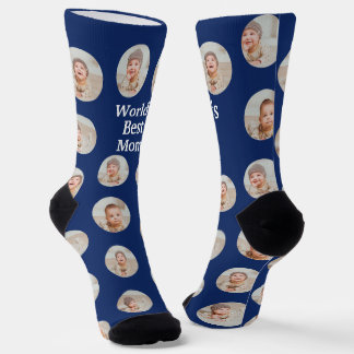 Chaussette 4 Monde Photo Collage Meilleure Maman
