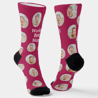 Chaussette 4 Monde Photo Collage Meilleure Maman