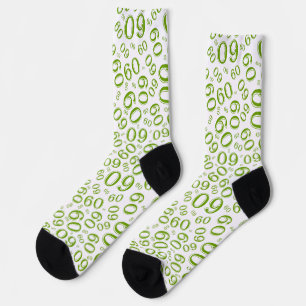 Chaussette 60e anniversaire Green Random Number Motif