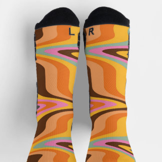 Chaussette 60s Retro Tye Die les années 70 Hippy