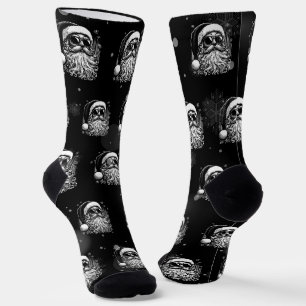 Chaussette 67 Meme Drôle Santa dit Six Sept Noël