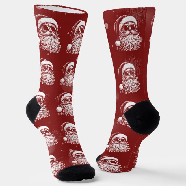 Chaussette 67 Meme Funny Santa Says Six Seven Christmas (Angulaire)