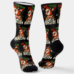 Chaussette 67 Meme Six Seven Bruh Drôle de Noël 6 7