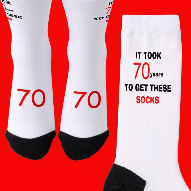 Chaussette 70th Birthday Socks Men Funny (Créateur téléchargé)