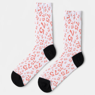Chaussette 75e anniversaire Coral Random Numéro Motif