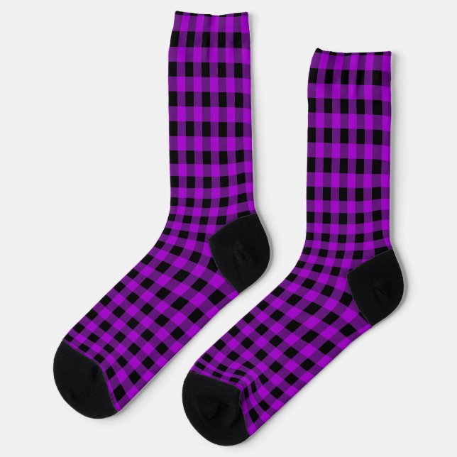 Chaussette À damiers écopourpre (Gauche)
