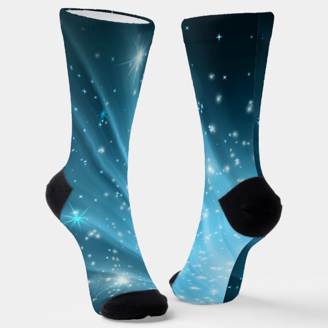 Chaussette à équipage dégradé bleu ciel étoilé sci (Angulaire)