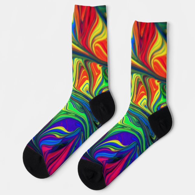 Chaussette à illustration abstraite magnifique (Gauche)