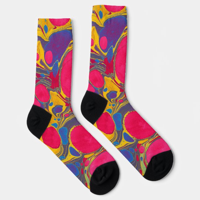 Chaussette à motif abstrait coloré (Droite)