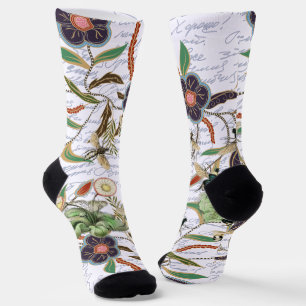 Chaussette Abeilles et fleurs Vintages