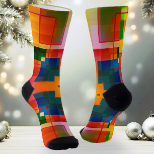 Chaussette Abstrait coloré Art moderne Motif créatif