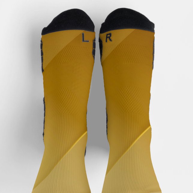 Chaussette Abstrait Or Calques Diagonaux Art de Luxe (Haut)