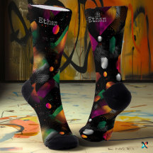 Abstrait vibrant en orange, magenta sur fond noir 