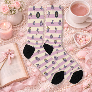 Chaussette Académie de fille livresque personnalisée Sorcier