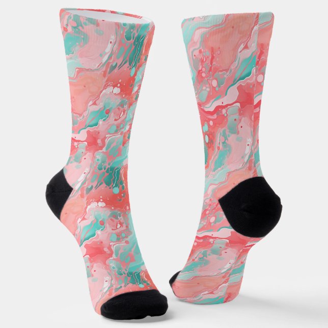 Chaussette Acrylique Menthe Corail (Angulaire)