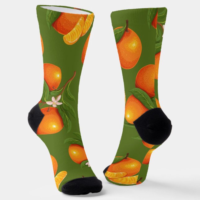 Chaussette Actualisation des grands Motifs Oranges (Angulaire)
