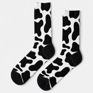 Chaussette adorable animal motif noir et blanc moderne