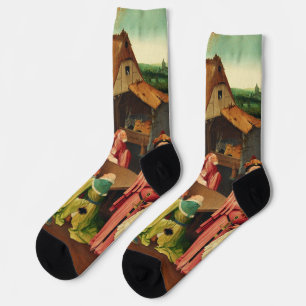 Chaussette Adoration des Mages par Hieronymus Bosch