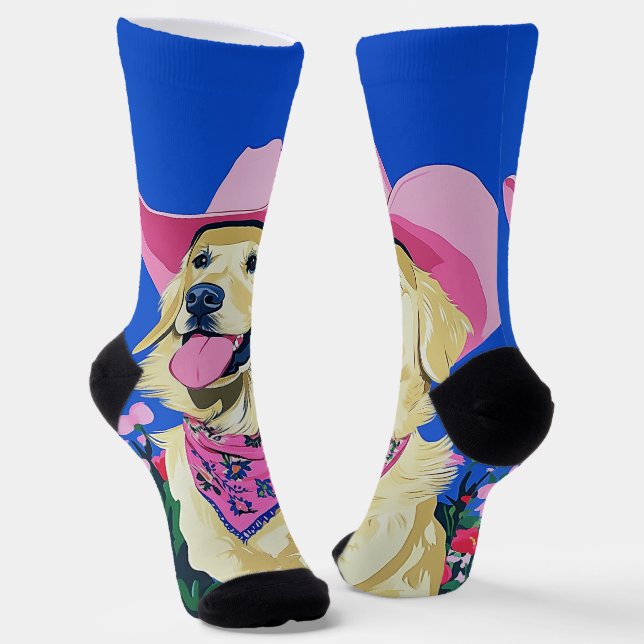 Chaussette Aesthétique branchée mignonne Chien Preppy (Angulaire)