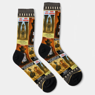 Chaussette Affiche de film western parodique
