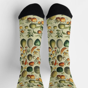 Chaussette Affiches de fruits botaniques vintage françaises