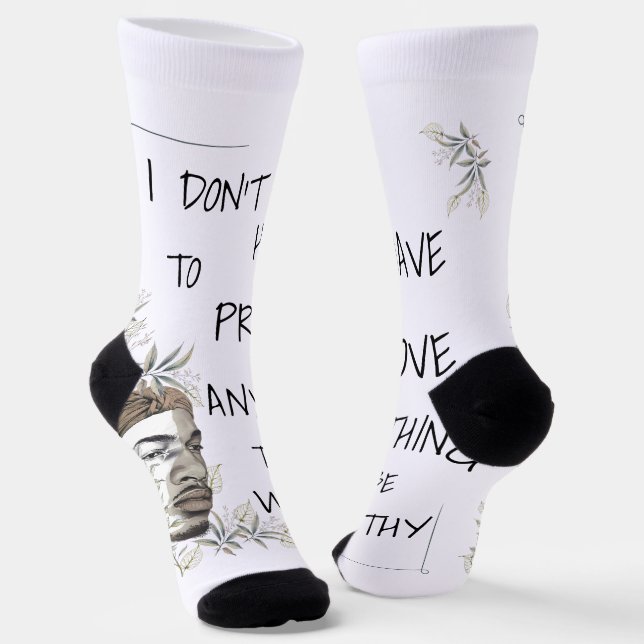 Chaussette Affirmation de valeur personnelle positive (Angulaire)