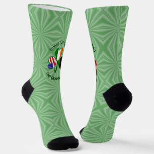 Chaussette African American Irish Flags Shamrock Votre Nom So