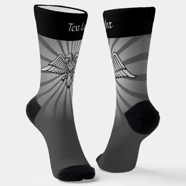Chaussette Aigle gris avec deux chaussettes à deux têtes (Angulaire)