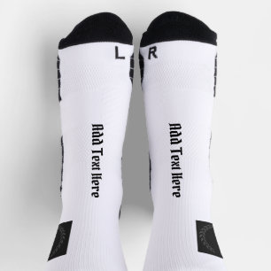 Chaussette Ajouter du texte ici Imprimé Cool de l'équipage de