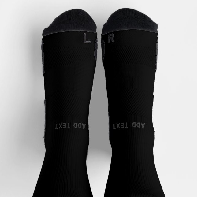 Chaussette Ajouter un nom de texte avec un fond de couleur no (Haut)