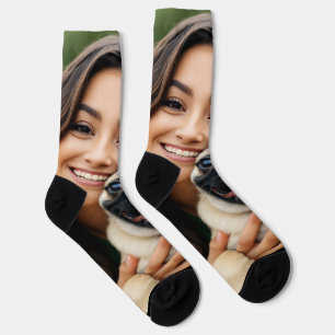 Chaussette Ajouter une photo de Pug Personnaliser Personnalis