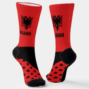 Chaussette Albanie Chaussettes, drapeau albanais couleurs / s