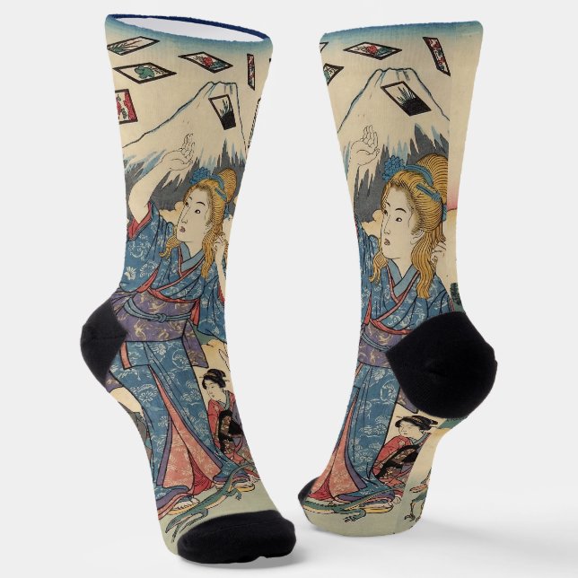 Chaussette Alice Lost in Japan | Ukiyo-e Floating Wonderland (Angulaire)