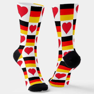Chaussette Allemagne Drapeau Coeur Motif Fun German Pride