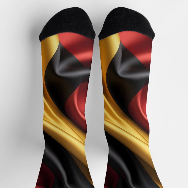 Chaussette Allemagne drapeau texture soie (Haut)