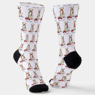 Chaussette Allons-y ! Yellow Lab Labrador Retriever Dog Cute
