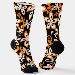 CHAUSSETTE ALOHA HAWAII (NOIR/ORANGE)