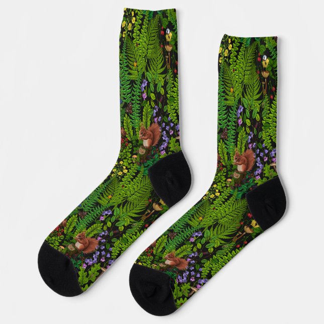 Chaussette Amimies et plantes des bois (Gauche)