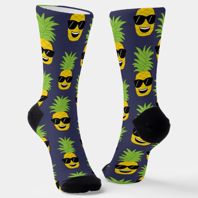 Chaussette Ananas d'été cool en lunettes de soleil (Angulaire)