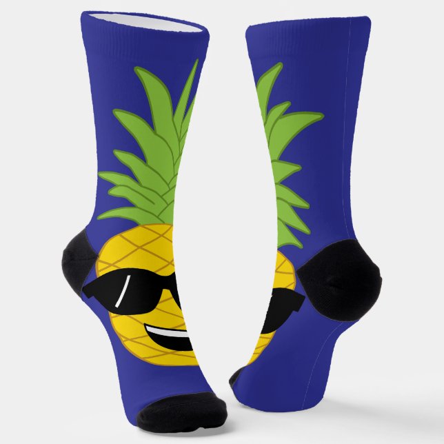 Chaussette Ananas géant Funny Hawaiian Luau (Angulaire)