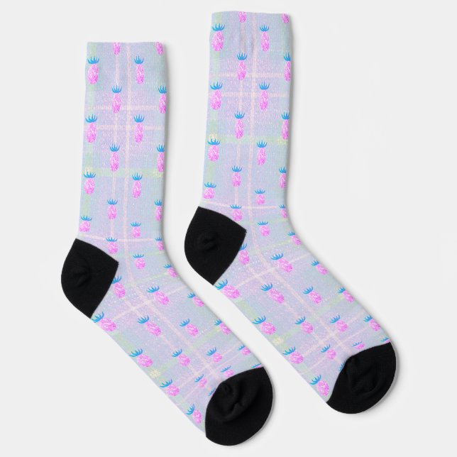 Chaussette Ananas roses de ferme (Droite)
