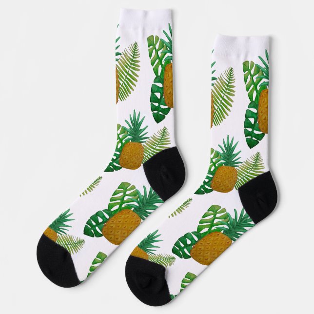 Chaussette Ananas tropicaux (Gauche)