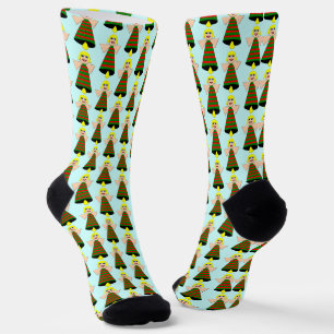 Chaussette Ange de Noël Bell Patterned