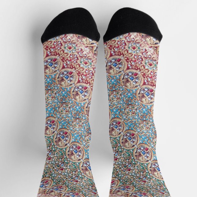 CHAUSSETTE ANGES AUX BIJOUX ANTIQUES, PIERRES PRÉCIEUSES, PER (Haut)