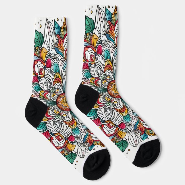 Chaussette Anges de Noël multicolores (Droite)