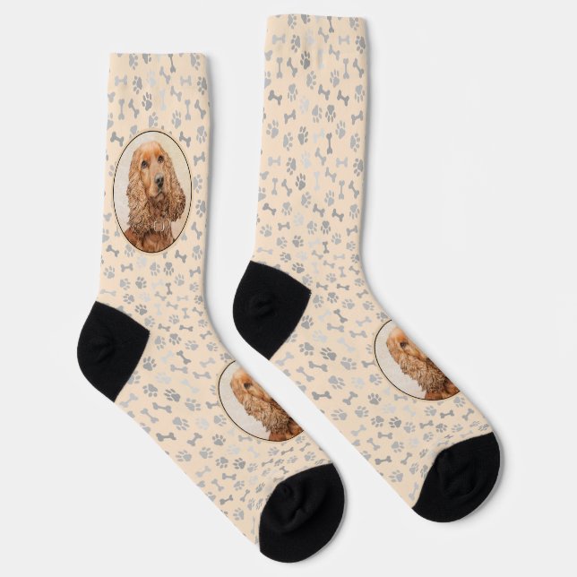 Chaussette Anglais Cocker Peinture Espagnole - Art Chien orig (Droite)