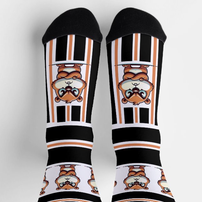 Chaussette Angry Cartoon Bull Crew Socks (Haut)